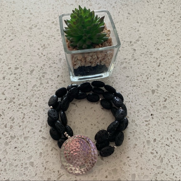 Silpada Sterling silver & Volcanic rock bracelet